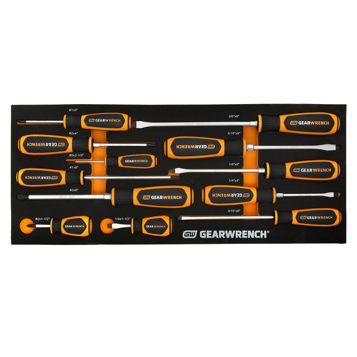 GEARWRENCH MEGAMOD 614-Piece Master Mechanics Hand Tool Set with Modular Foam Trays and Mobile Work Station