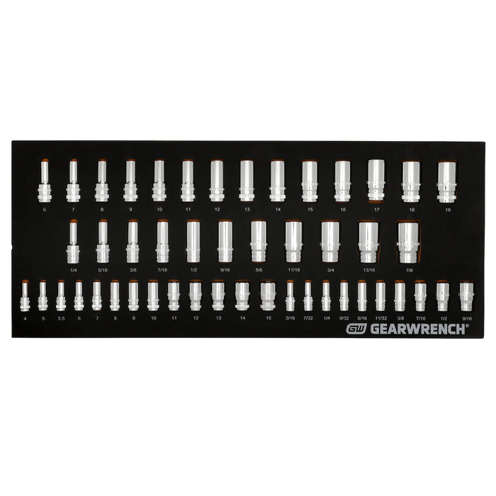 GEARWRENCH MEGAMOD 614-Piece Master Mechanics Hand Tool Set with Modular Foam Trays and Mobile Work Station