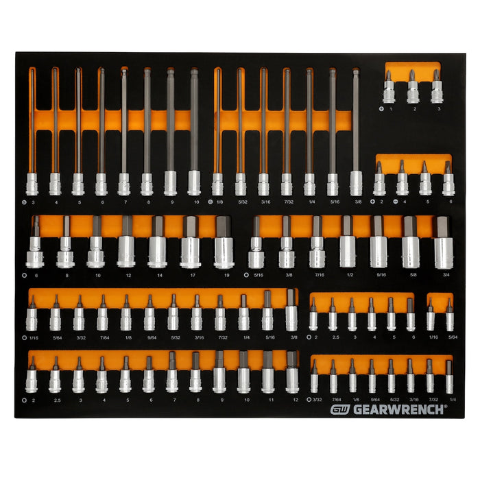 GEARWRENCH MEGAMOD 614-Piece Master Mechanics Hand Tool Set with Modular Foam Trays and Mobile Work Station