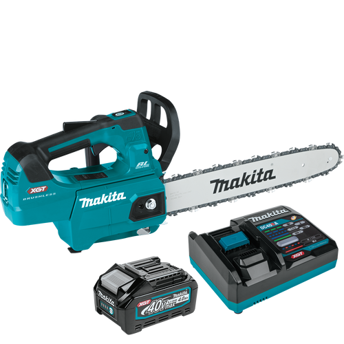 Makita GCU02M1 40V Max XGT Brushless Cordless 14 In. Top Handle Chain Saw Kit & FREE Makita GBU01Z