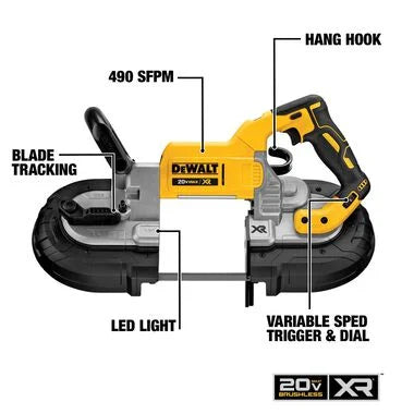 DEWALT DCS374B 20V MAX Portable Bandsaw (Bare Tool)