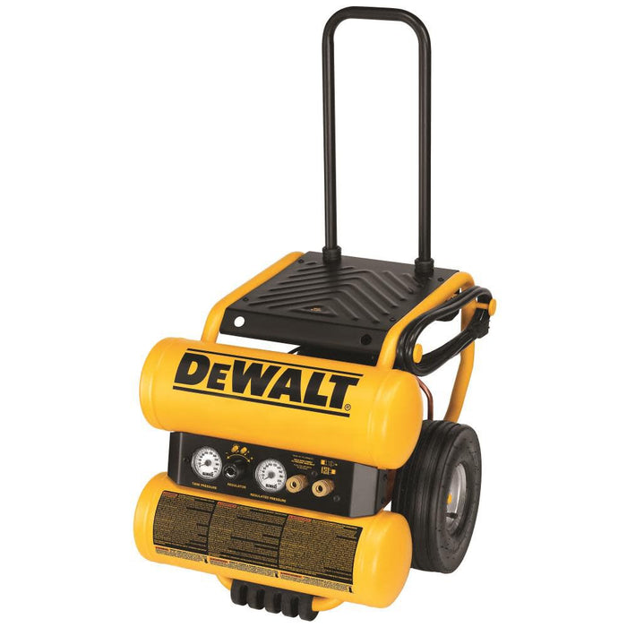 DeWALT (D55154) 1.1 HP Continuous 4 Gal Electric Wheeled Dolly-Style Air Compressor with Panel