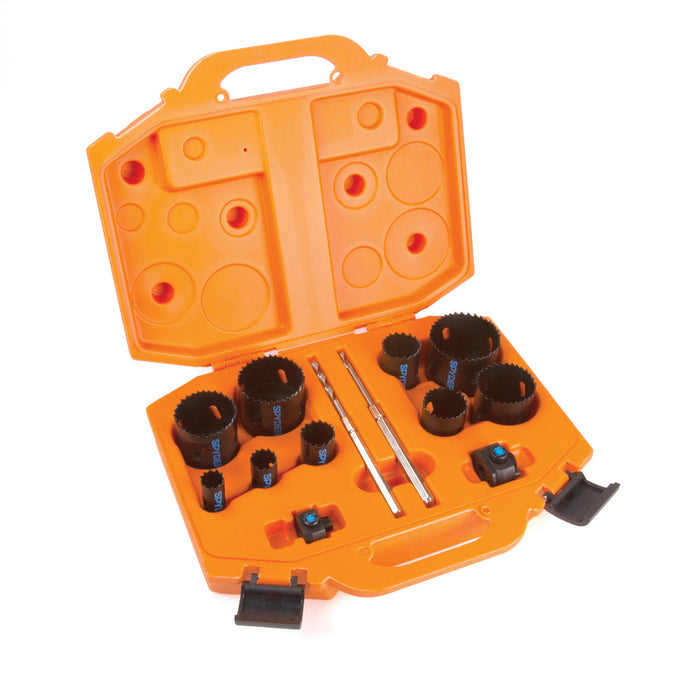 [USED-LIKE NEW] Spyder 600887 13 Piece Bi Metal Steel Hole Cutter Saw Kit with Blades and Arbors
