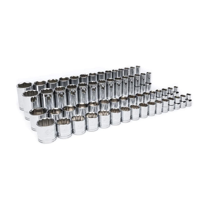 GEARWRENCH 60 Piece 1/2� Drive Master SAE Socket Set in Foam Storage Tray - GWMSSKT12SAE