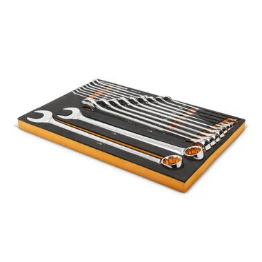 GEARWRENCH 19 Piece 12 Pt Long Pattern Combination SAE Wrench Set in Foam Storage Tray - GWMSCWL12SAE
