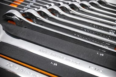 GEARWRENCH 19 Piece 12 Pt Long Pattern Combination SAE Wrench Set in Foam Storage Tray - GWMSCWL12SAE