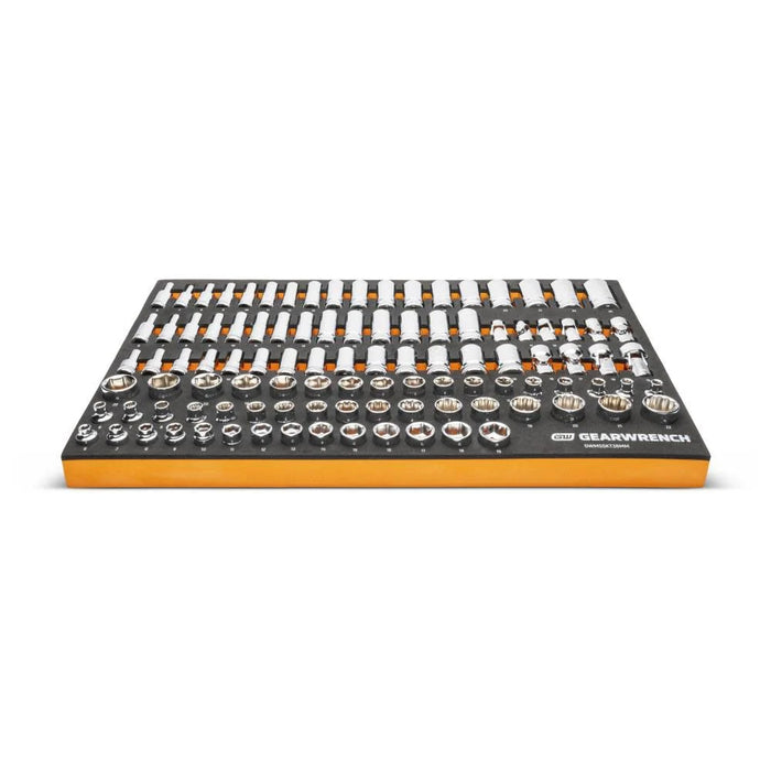 GEARWRENCH GWMSSKT38MM 104 Piece 3/8" Drive Master Metric Socket Set in Foam Storage Tray