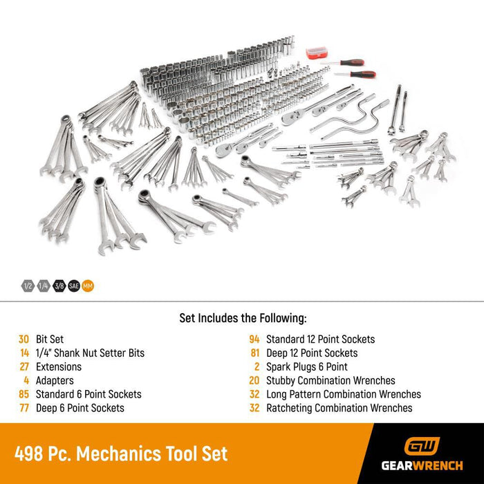 GEARWRENCH 498pc Mechanics Hand Tool Master Set