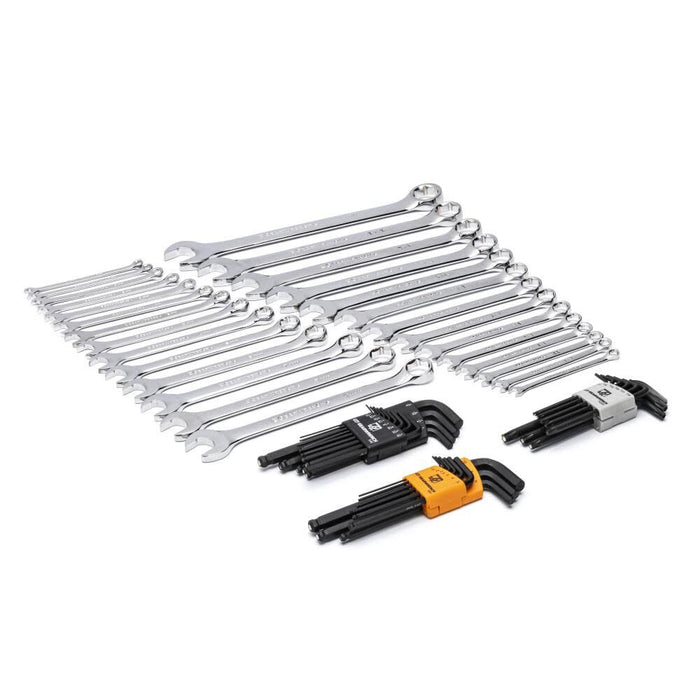 GEARWRENCH 59 Piece 6 Point Combination Wrench and Hex Key Set in Foam Storage Tray - GWMSCWS6SAEMM