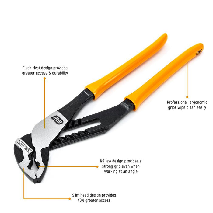 GEARWRENCH 82168 V-Jaw Dipped Handle Tongue and Groove Plier, 8" Size