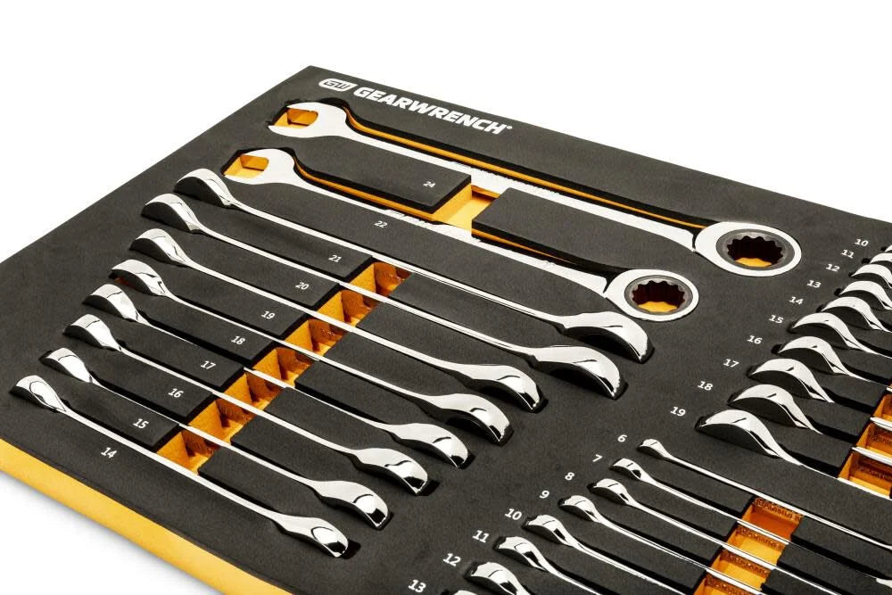 GEARWRENCH Metric Ratcheting Wrench Set 28pc 86527