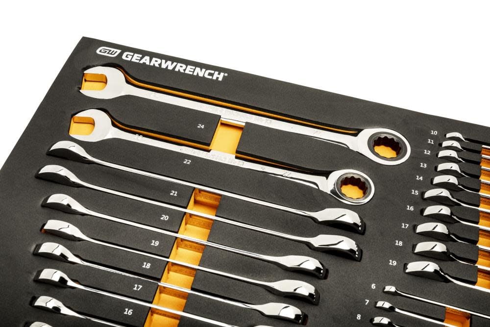 GEARWRENCH Metric Ratcheting Wrench Set 28pc 86527