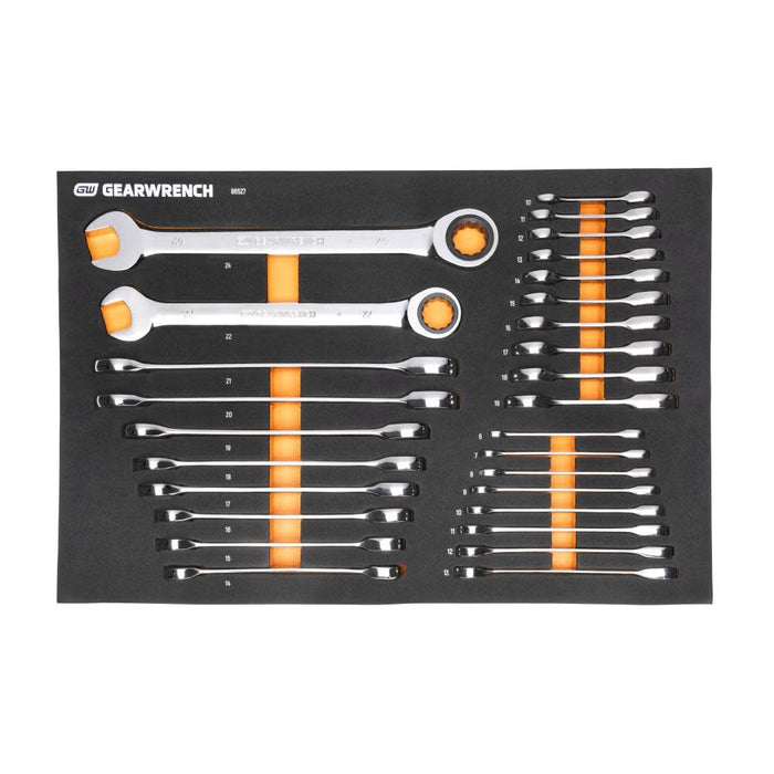 GEARWRENCH Metric Ratcheting Wrench Set 28pc 86527