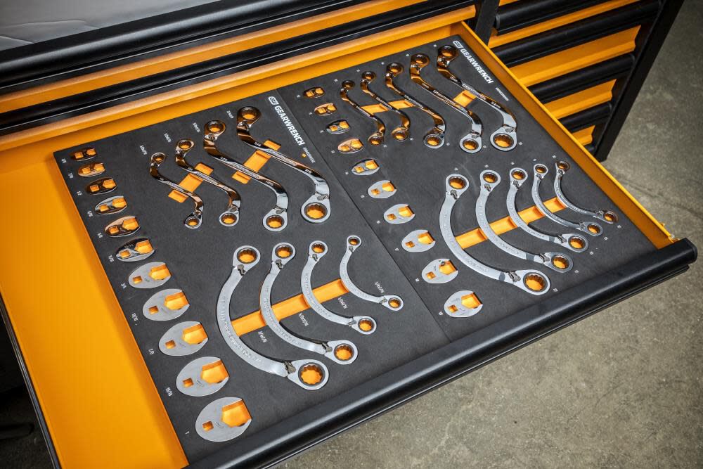 GEARWRENCH 19 Piece Specialty Ratcheting SAE Wrench Set in Foam Storage Tray - GWMSSRWSAE