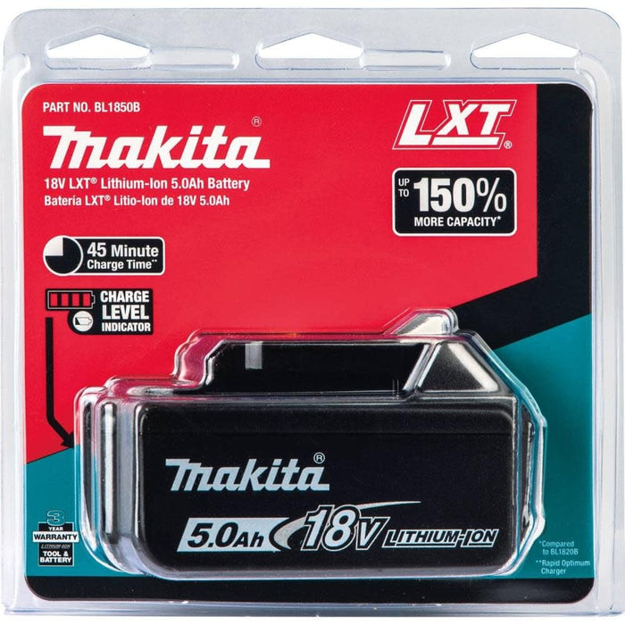 Makita (BL1850B) 18V LXT Lithium-Ion 5.0 Ah Battery with Charge Indicator