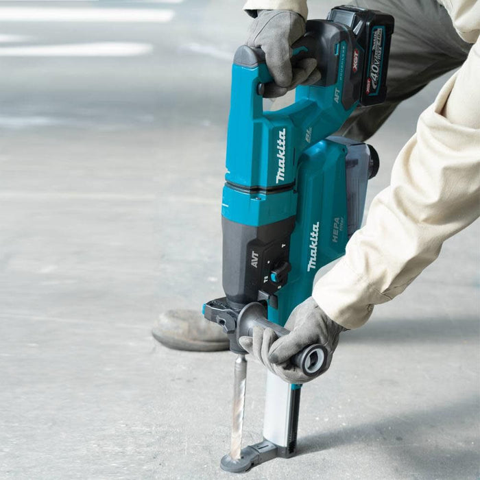 Makita (GRH07M1W) 40V Max XGT️ 1-1/8in AVT Rotary Hammer Kit with Dust Extractor