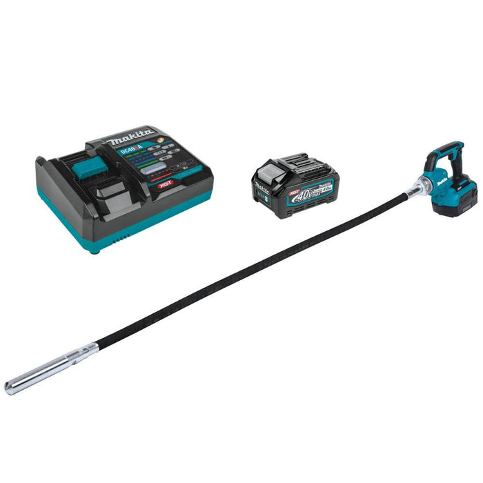 Makita (GRV01M1) 40V Max XGT Brushless Cordless 5‑1/2' Concrete Vibrator Kit (4.0 Ah)