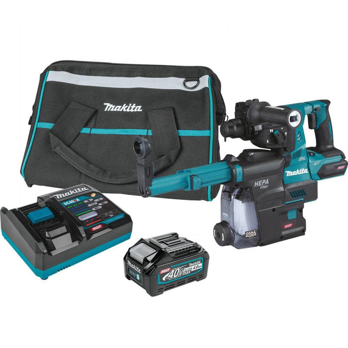 Makita (GRH01M1W) 40V Max XGT️ Rotary Hammer Kit 1-1/8In AVT with Dust Extractor