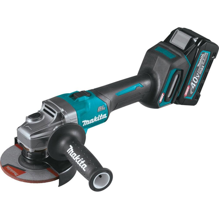 MAKITA (GAG01M1) 40V Max XGT Brushless Cordless 4‑1/2” / 5" Angle Grinder Kit, with Electric Brake (4.0Ah)