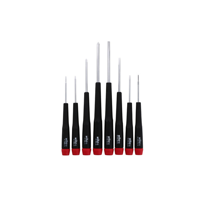 Wiha 26199 Slotted and Phillips Screwdriver Set in Rugged Canvas Pouch, 8 Piece