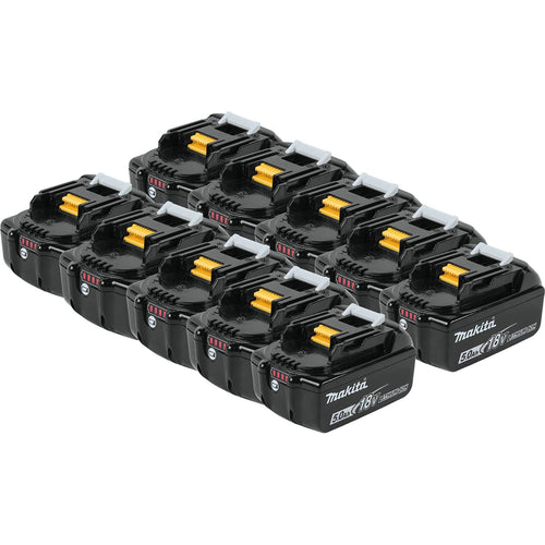 Makita (BL1850B-10) 18V LXT Lithium-Ion 5.0Ah Battery, 10/pk