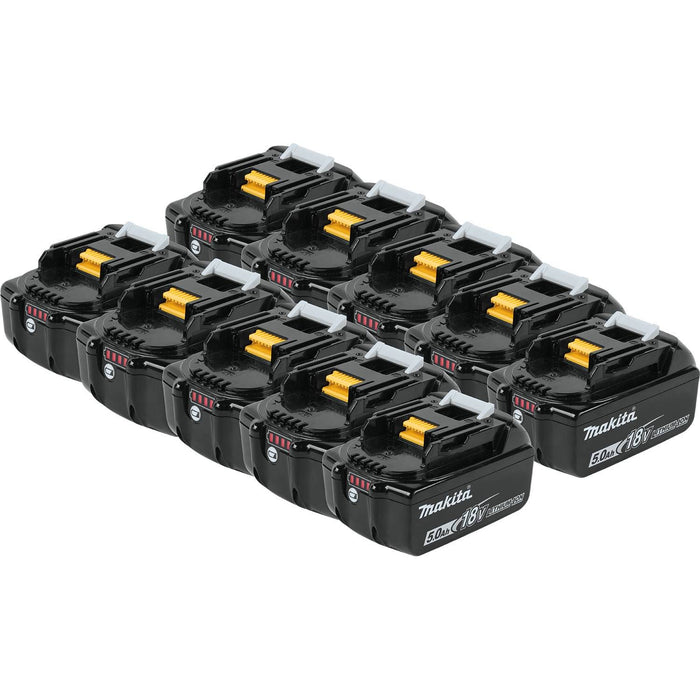 Makita (BL1850B-10) 18V LXT Lithium-Ion 5.0Ah Battery, 10/pk