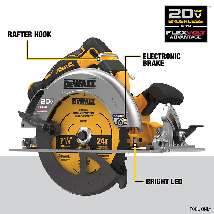 DEWALT DCS573B FlexVolt Advantage Circular Saw (Bare Tool)