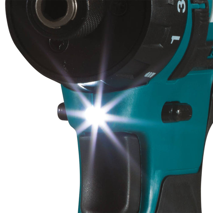 Makita (FD10R1) 12V max CXT Lithium-Ion Cordless 1/4" Hex Screwdriver Kit, 2-speed, var. spd., L.E.D. Light, case (2.0Ah)