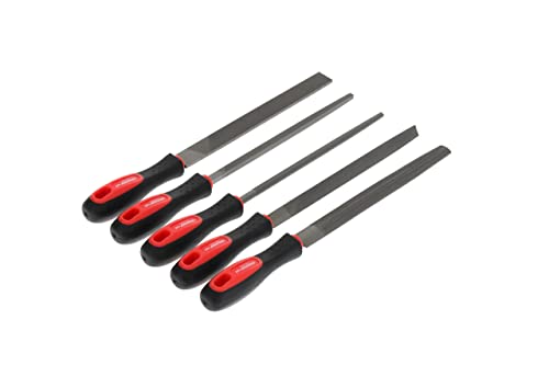 GEDORE RED File set tri.+sq.+flat+rnd+half-rnd 5pcs