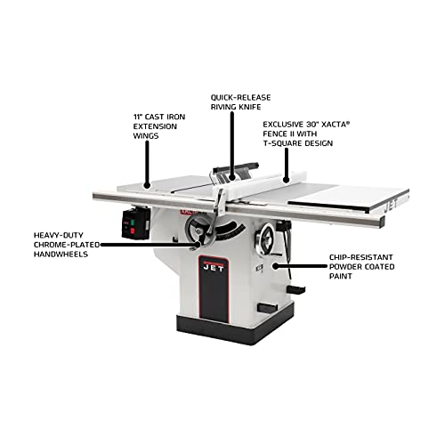 JET 708674PK XACTASAW Deluxe 3HP, 1Ph, 30" Rip Fence