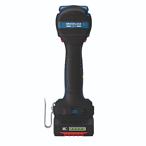BOSCH 18V Brushless Connected-Ready 1/2 In. Mid-Torque Impact Wrench Kit with Friction Ring and Thru-Hole and (2) CORE18V 4 Ah Batteries