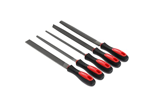 GEDORE RED File set tri.+sq.+flat+rnd+half-rnd 5pcs