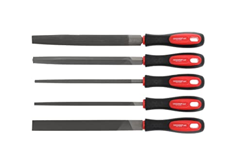 GEDORE RED File set tri.+sq.+flat+rnd+half-rnd 5pcs