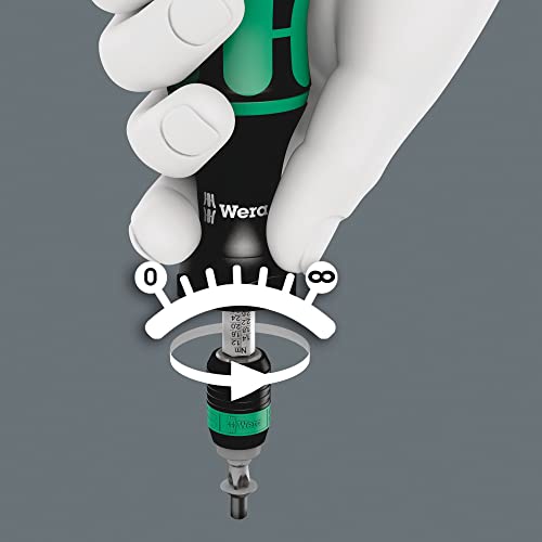 Wera Tools 7400 Series Hexagon Torque Screwdriver, Adjustable Torque Range