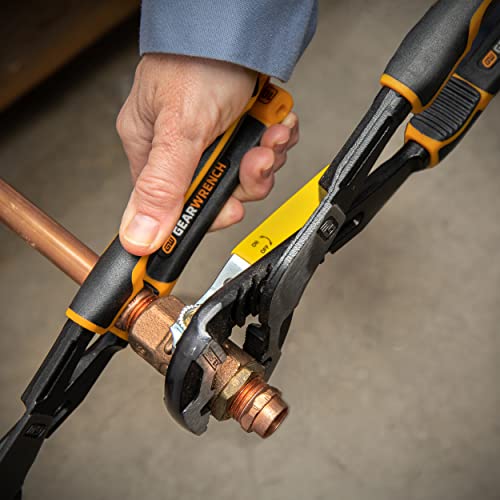 GEARWRENCH (82205CAZ) Pitbull Auto-Bite Tongue & Groove Dual Material Pliers with K9 Jaws - 3 Piece Mixed Set