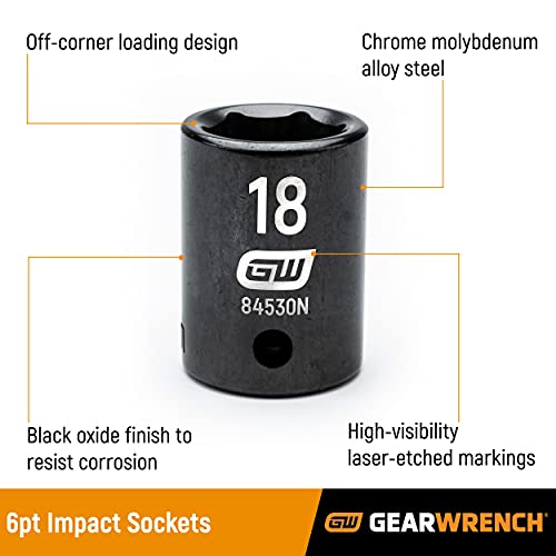 GEARWRENCH 209 Piece SAE/Metric 1/4", 3/8", & 1/2" Drive Master Impact Socket Set - 89072