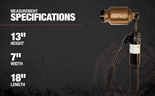 Southwire MP-XD Max Punch, Knockout Tool Used with Cordless Drill, Virtually Universal, Heavy Duty Cutting, Quick Accurate Knockouts