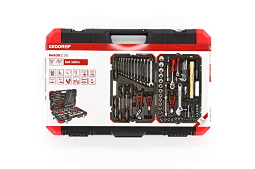 GEDORE Socket Set 1/4+1/2 size10-32mm 100-Piece