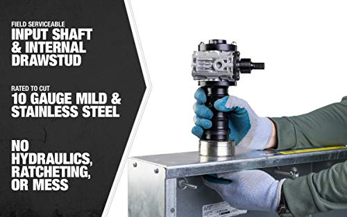 Southwire MP-XD Max Punch, Knockout Tool Used with Cordless Drill, Virtually Universal, Heavy Duty Cutting, Quick Accurate Knockouts