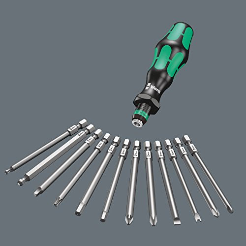Wera Tools 62 Bitholding Screwdriver Set with Bits in Pouch, 33 Pieces