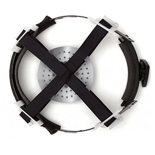 Pyramex Full Brim Hard Hat 4-Point Ratchet Suspension, White (12-Pack)