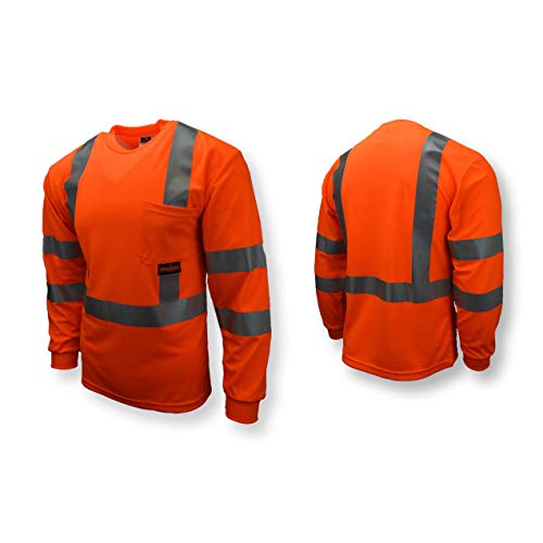 Radians Class 3 Max-Dri Moisture Wicking Mesh Long Sleeve Safety T-Shirt
