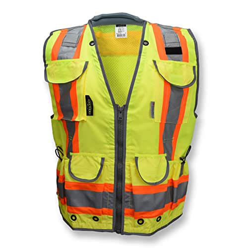 Radians SV55 Class 2 Heavy Woven Two Tone Woven/Mesh Engineer Vest Hi-Vis
