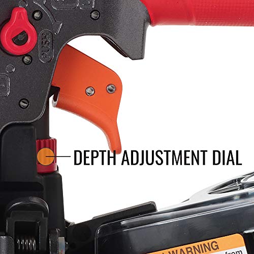 MAX USA (HN65J2) PowerLite High Pressure Coil Metal Connector Nailer up to 2-1/2 In.