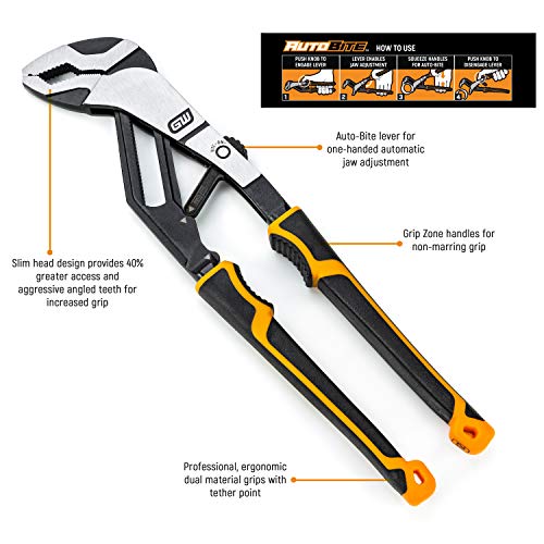 GEARWRENCH Pitbull Auto-Bite Tongue & Groove Dual Material Pliers