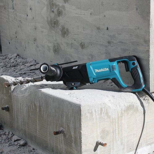 Makita (HR2641X1) SDS-PLUS 3-Mode Variable Speed AVT Rotary Hammer with Case and 4-1/2" Angle Grinder, 1"