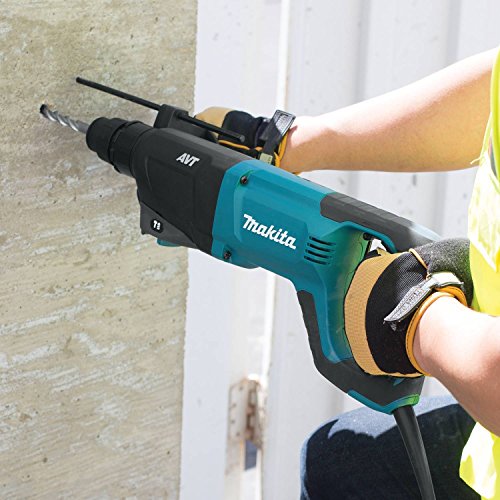 Makita (HR2641X1) SDS-PLUS 3-Mode Variable Speed AVT Rotary Hammer with Case and 4-1/2" Angle Grinder, 1"
