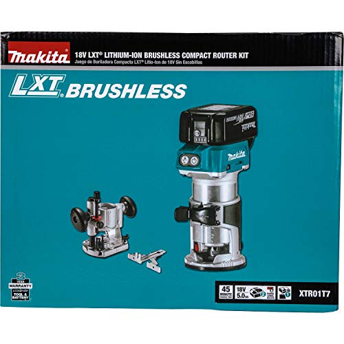 Makita (XTR01T7) 18V LXT Lithium-Ion Brushless Cordless Compact Router Kit