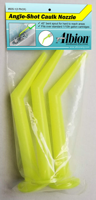 Angle Shot Plastic Nozzle for 1/10 Gallon Cartridges (3-Pack)