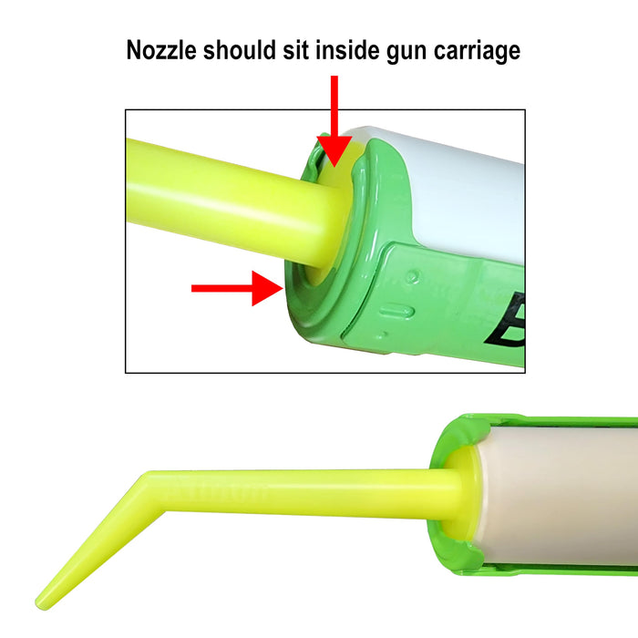 Angle Shot Plastic Nozzle for 1/10 Gallon Cartridges (3-Pack)